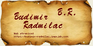 Budimir Radmilac vizit kartica